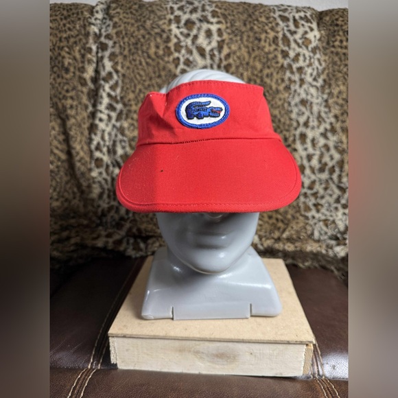 IZOD Lacoste Men’s Vintage Golf Visor Hat Red One Size - Picture 1 of 11